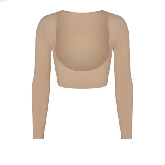 Skims XS Barely There Shapewear Arm Shaper Open Bust Clay NWT - Picture 4 of 7